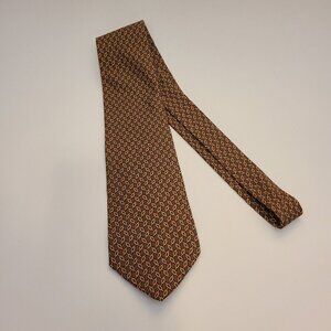 Brooks Brothers Makers All Silk Tie Geometric Green Red Yellow Made in USA